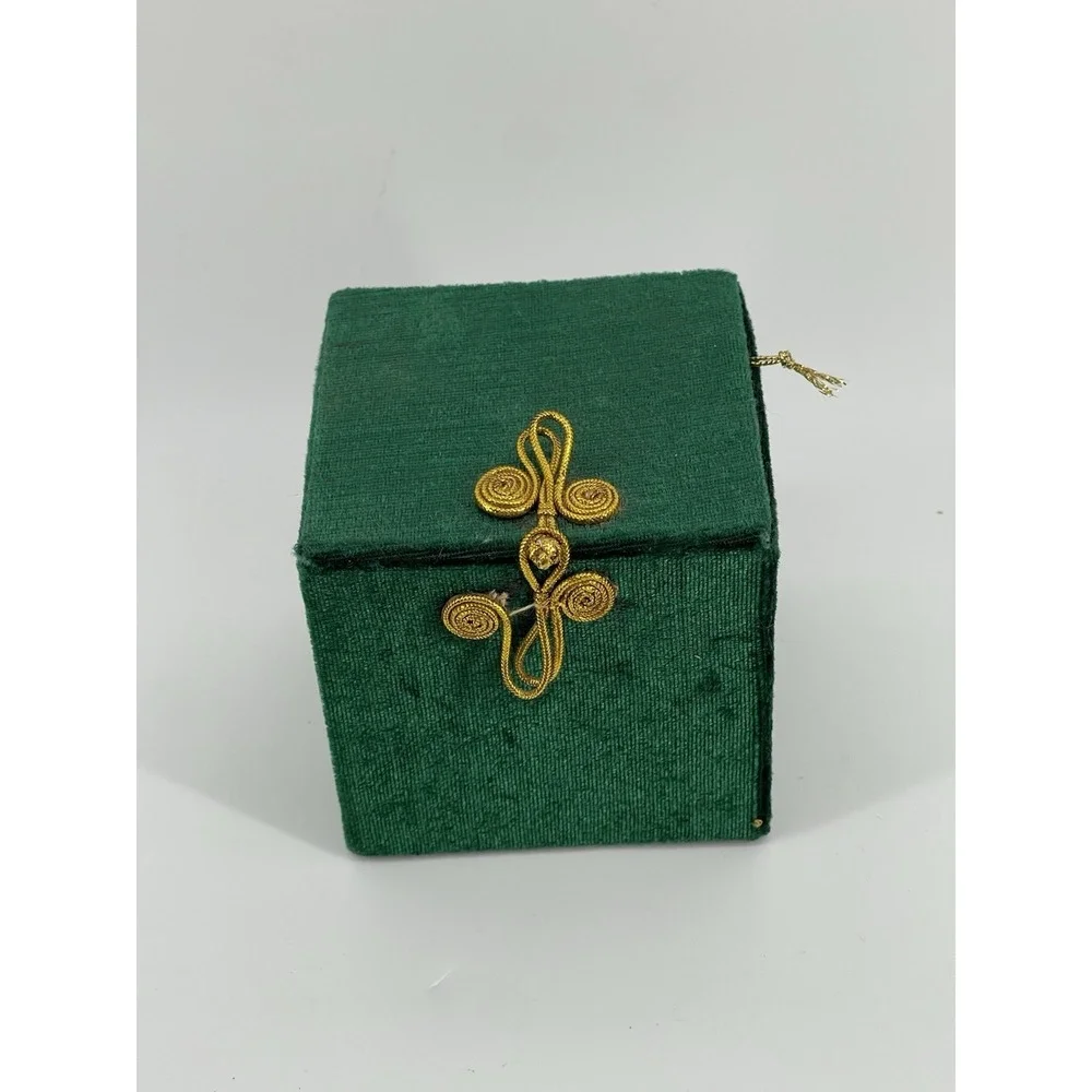 Vintage Hand Painted Angel Christmas Ornament Glass Ball‎ w/ Box 2001
